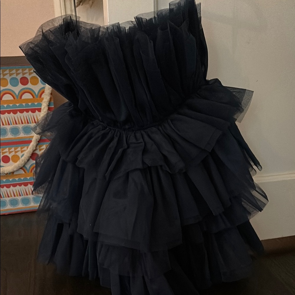 Elegant Navy Tulle Dress
